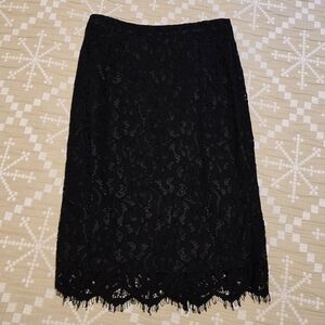 RACHEL PARCELL Elegant Black Lace Pencil Skirt